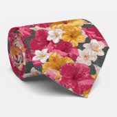 Elegant Birthday Gifts For Husband Tropical Flower Stropdas (Opgerold)