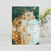 ELEGANT Birthday Invitation Kaart (Staand voorkant)