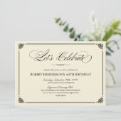 Elegant Birthday Invitations Kaart (Staand voorkant)