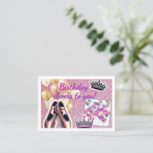 Elegant Birthday Kaart Notitiekaartje