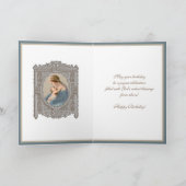 Elegant Birthday Maagd Mary Jesus  Kaart (Binnen)