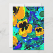 Elegant Birthday Party Abstracte Flowers Kaart (Achterkant)