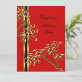 Elegant Birthday Party Asian Bamboo Kaart (Staand voorkant)