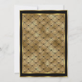 Elegant Birthday Party Black Gold Art Deco 1930 Kaart (Achterkant)