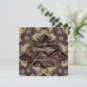 Elegant Birthday Party Chocolate Silk brown Kaart (Staand voorkant)