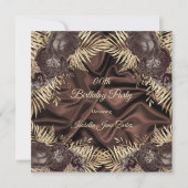 Elegant Birthday Party Chocolate Silk brown Kaart (Voorkant)