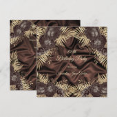 Elegant Birthday Party Chocolate Silk brown Kaart (Voorkant / Achterkant)