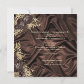 Elegant Birthday Party Chocolate Silk brown Kaart (Achterkant)