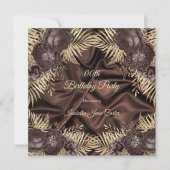 Elegant Birthday Party Chocolate Silk brown Kaart (Voorkant)