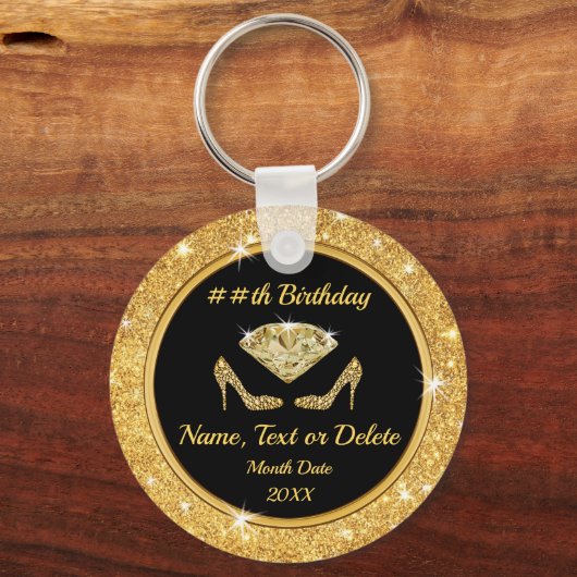 Elegant Birthday Party Favors for Adults, Womens Sleutelhanger (Voorkant)