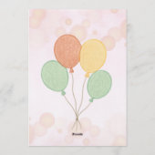 Elegant Birthday Party Invitations Kaart (Achterkant)