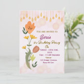 Elegant Birthday Party Invitations Kaart (Staand voorkant)