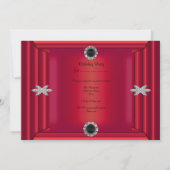 Elegant Birthday Party Red Black Jewel Purse Kaart (Achterkant)