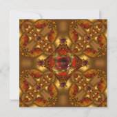 Elegant Birthday Party Red Jewel Abstract Kaart (Achterkant)