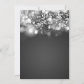 Elegant Birthday Party Silver Sparging Lights Kaart (Achterkant)