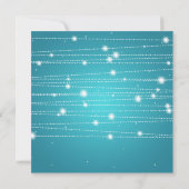 Elegant Birthday Party Sparking Lines Turquoise Kaart (Achterkant)