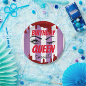 Elegant Birthday Queen 18th | 21e | 40e | 50e Papieren Bordje (Feest)