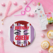 Elegant Birthday Queen 18th | 21e | 40e | 50e Papieren Bordje (Feest)