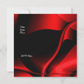 Elegant Birthday Red Black Abstract Kaart (Achterkant)