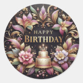 Elegant birthday sticker  (Voorkant)