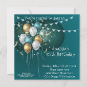 Elegant Birthday Uitnodiging (Voorkant)