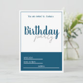 Elegant Birthday Uitnodiging (Staand voorkant)