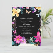 Elegant Birthday Uitnodiging (Staand voorkant)