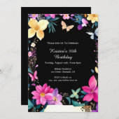 Elegant Birthday Uitnodiging (Voorkant / Achterkant)