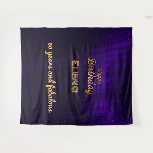 Elegant Birthday Wandkleed (Voorkant (horizontaal))