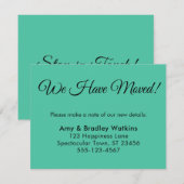 Elegant Biskaje Groen We hebben verplaatst Nieuw A Informatiekaartje (Voorkant / Achterkant)