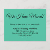 Elegant Biskaje Groen We hebben verplaatst Nieuw A Informatiekaartje (Voorkant)