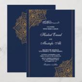 Elegant Bismillah-uitnodiging voor een moslimbruil Kaart (Voorkant / Achterkant)