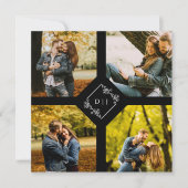 Elegant Black 4 Foto's Verloving Pestsessie Save The Date (Voorkant)