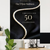 Elegant Black 50 and Fabulous Welcome Poster (Thuiskantoor)