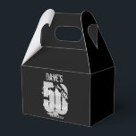 Elegant Black 50th Any Age Birthday Party Bedankdoosjes<br><div class="desc">Elegant Black Speciaal 50e aangevatte aangevingspakket voor elke verjaardag</div>