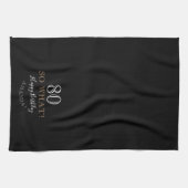 Elegant Black 80 dus wat grappig citeert de 80ste Theedoek (Horizontaal)