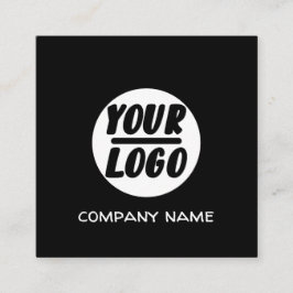 elegant Black, aangepast zakelijke Logo, professio Vierkante Visitekaartje