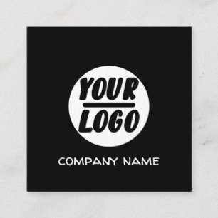 elegant Black, aangepast zakelijke Logo, professio Vierkante Visitekaartje