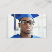 Elegant Black Afstuderen Naam Kaarten Kaarten invo Contactkaartje (Achterkant)