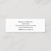 Elegant Black Afstuderen Naam Kaarten Kaarten invo Contactkaartje (Achterkant)