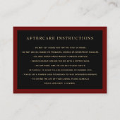 Elegant Black AfterCare for Lash Extensions Salon Visitekaartje (Voorkant)