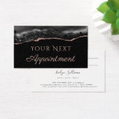 Elegant Black Agate Appointcard Visitekaartje (Bureau)