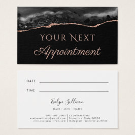 Elegant Black Agate Appointcard Visitekaartje