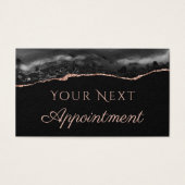 Elegant Black Agate Appointcard Visitekaartje (Voorkant)