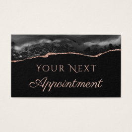 Elegant Black Agate Appointcard Visitekaartje