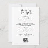 Elegant Black All-in-One QR Code 3 Fotobruiloft Kaart (Achterkant)