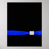 Elegant Black and Blue Event Sign Poster (Voorkant)