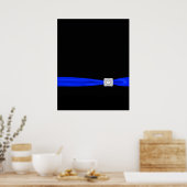 Elegant Black and Blue Event Sign Poster (Keuken)