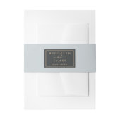 Elegant Black and Blue Grey Wedding Uitnodigingen Wikkel (Voorkant Voorbeeld)