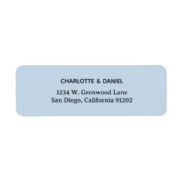 Elegant Black and Blue Minimalist Address Etiket
